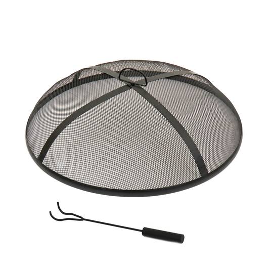 33" Hammered Copper Fire Pit with Stand & Screen